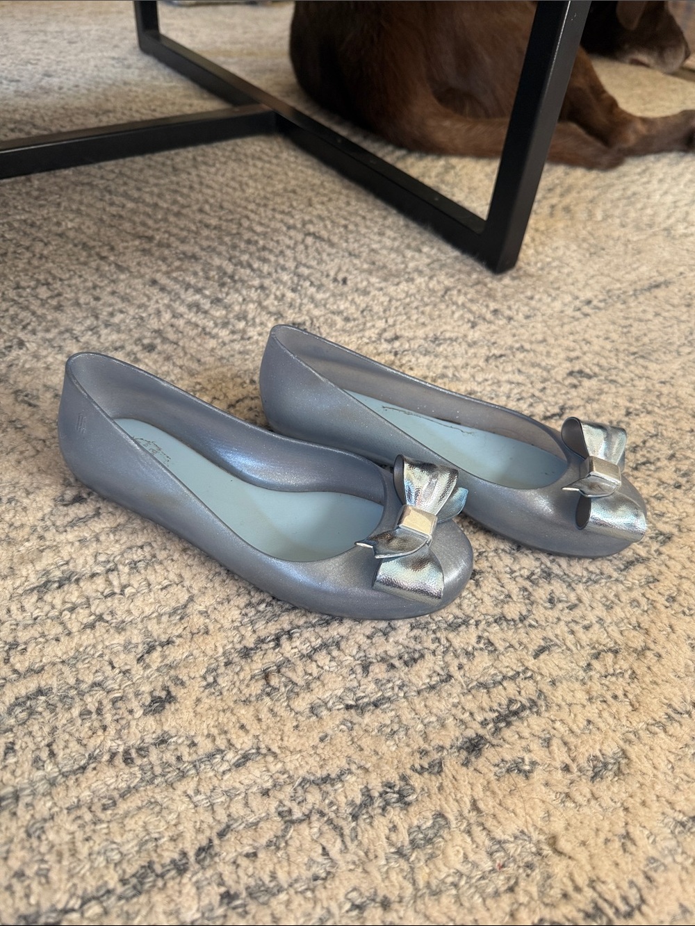 Melissa Metallic Blue Ballet Flats